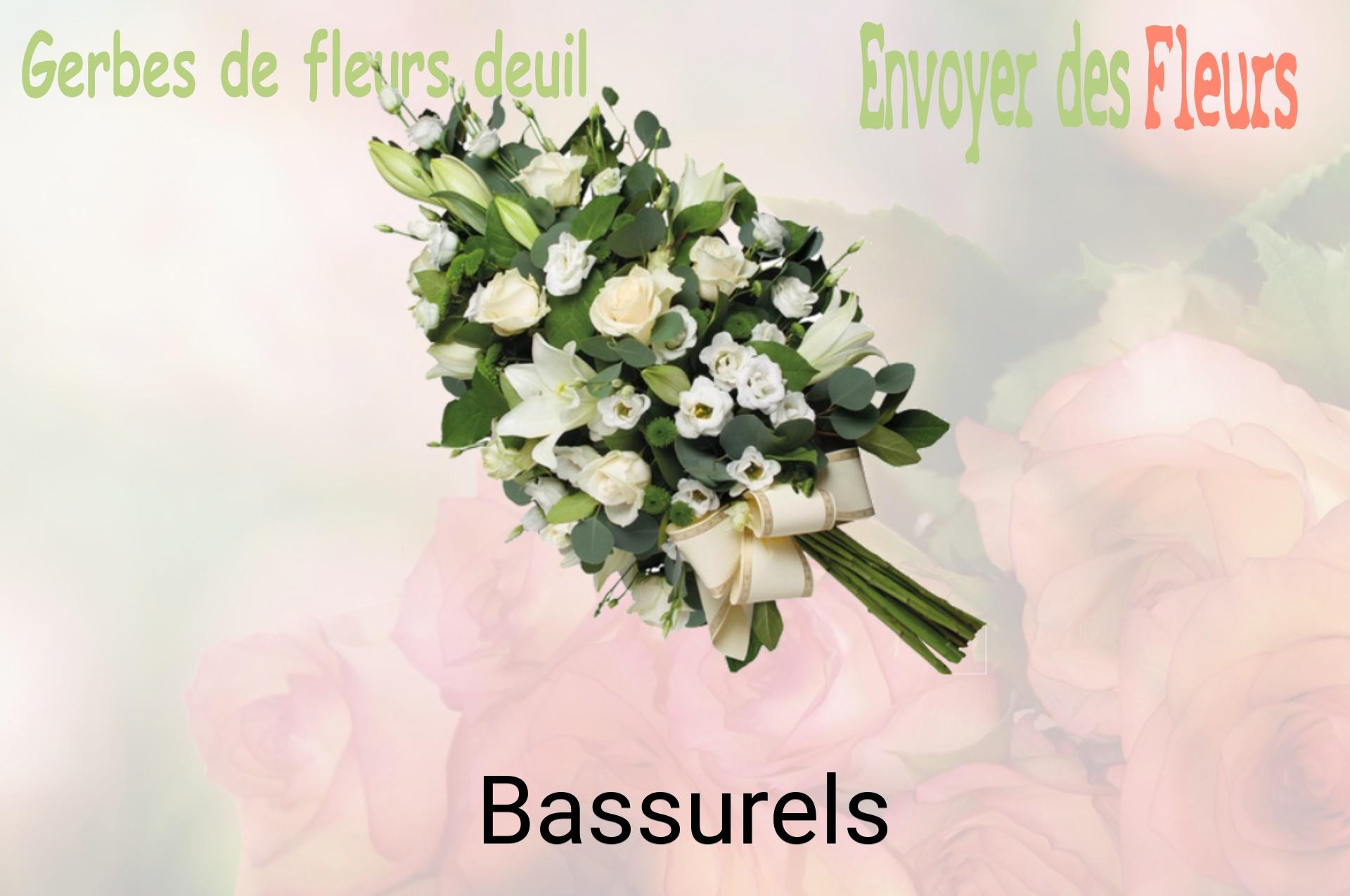 Gerbe de fleurs de deuil livrée à Bassurels